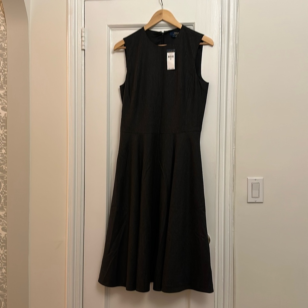 Polo gray wool aline sleeveless dress